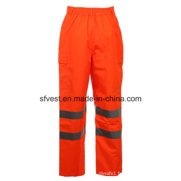 Class 2 Safety Oxford avec des pantalons de sécurité réversibles à haute visibilité PU